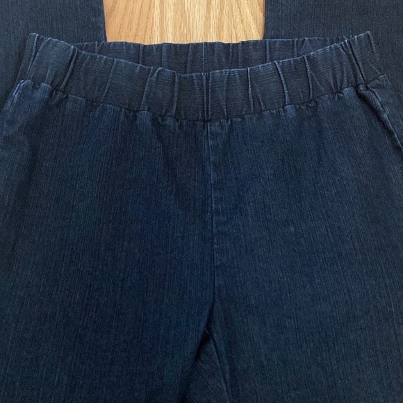 Soft Surroundings Pull On Skinny Jeans Womens Size MT High Rise Dark denim Wash - Picture 4 of 11